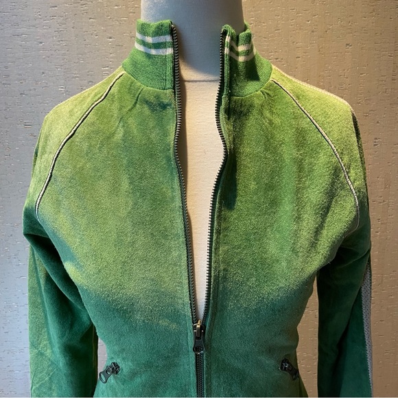 Vintage 1970s Style Suede Varsity Bomber Jacket - Picture 2 of 5